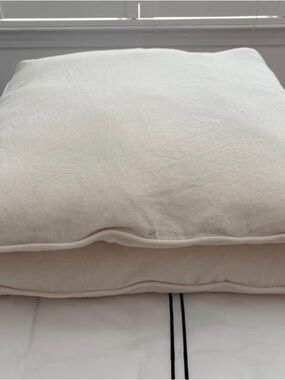 Slipcovered Cream Pillows (2) Ideal for Floor Use - Made by Lee Industries